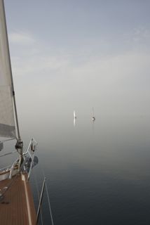 EIndelijk op zee.