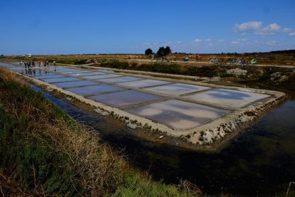 Prachtige zoutpannen onderweg.