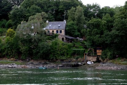De rivier Tréguier met de prachtige groene oevers.
