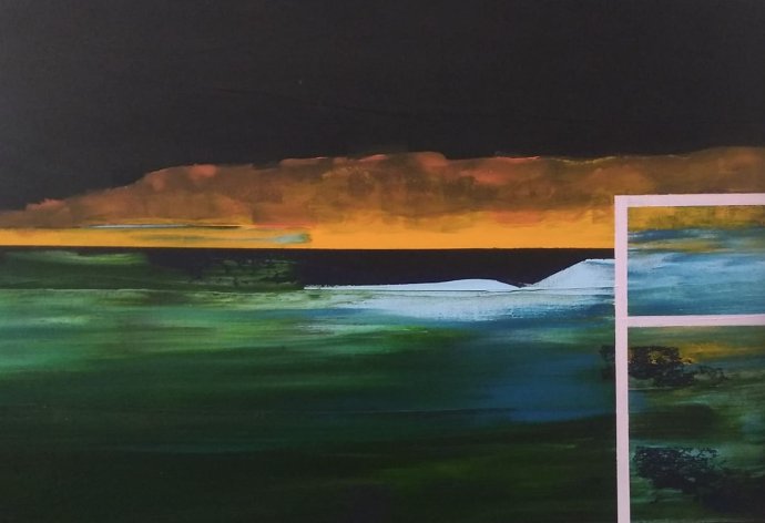 "Window to a new horizon", onderdeel van een tentoonstelling in 2023 in Chieti, Italië.