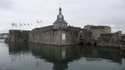 La Ville Close in Concarneau tussen de buien door