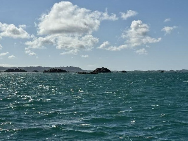 De woelige en rotsachtige baai van Paimpol, gisteren.